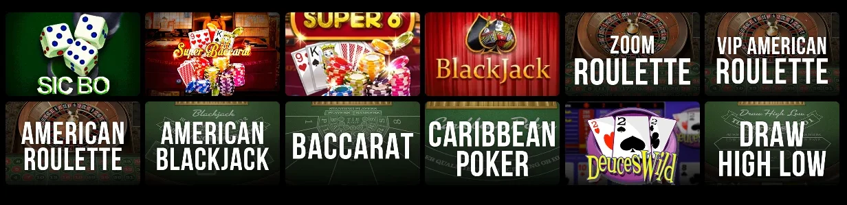 shelbywin casino jeux de table